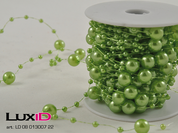 Round beads 22 green 8mm x 10m